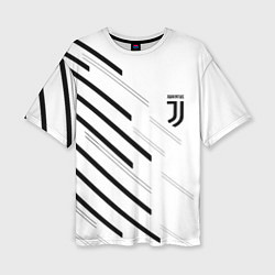 Женская футболка оверсайз Juventus sport geometry