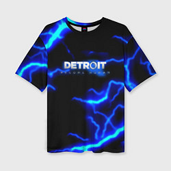 Женская футболка оверсайз Detroit become human storm