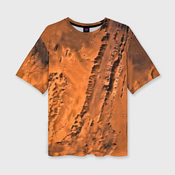 Женская футболка оверсайз Каналы на Марсе - star dust