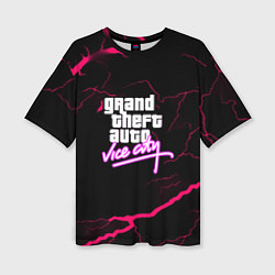 Женская футболка оверсайз GTA storm vice city