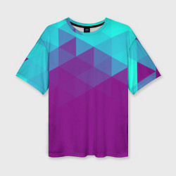 Женская футболка оверсайз Geometry polygonal psy