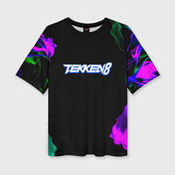 Футболка оверсайз женская Tekken огненный дым текстура, цвет: 3D-принт