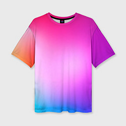 Женская футболка оверсайз Colorful gradient