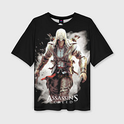 Футболка оверсайз женская Assassins creed белая пыль, цвет: 3D-принт