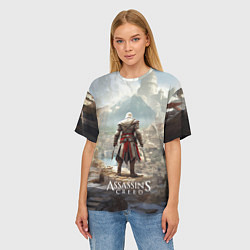 Футболка оверсайз женская Assassins creed старинный город, цвет: 3D-принт — фото 2