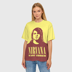 Футболка оверсайз женская Kurt Cobain Nirvana, цвет: 3D-принт — фото 2