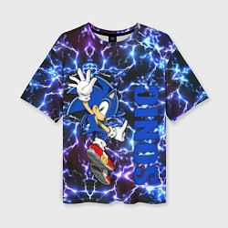 Футболка оверсайз женская Sonic x blue, цвет: 3D-принт