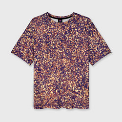 Женская футболка оверсайз Драгоценный фиолетово-медный абстракция