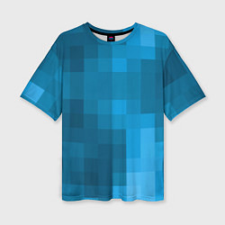 Женская футболка оверсайз Minecraft water cubes