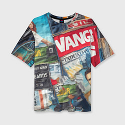 Женская футболка оверсайз Vanguard collage - ai art patchwork