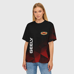 Футболка оверсайз женская Geely, цвет: 3D-принт — фото 2
