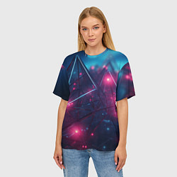 Футболка оверсайз женская Конструкция с ярким свечением, цвет: 3D-принт — фото 2