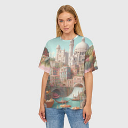 Футболка оверсайз женская Город в восточном стиле, цвет: 3D-принт — фото 2