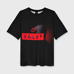 Футболка оверсайз женская Valve afro logo, цвет: 3D-принт