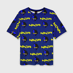 Женская футболка оверсайз Ninja fortnite games