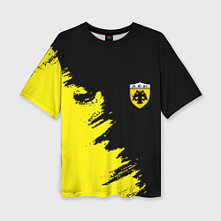 Женская футболка оверсайз AEK sport color yellow