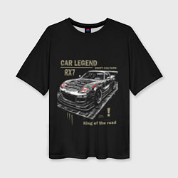 Футболка оверсайз женская Mazda RX7 drift king, цвет: 3D-принт