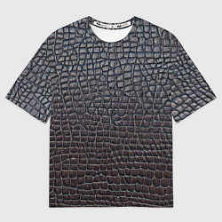 Женская футболка оверсайз Крашеная кожа - текстура