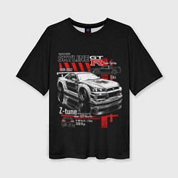 Футболка оверсайз женская Skyline gtr34, цвет: 3D-принт