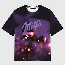 Женская футболка оверсайз Milfa logo