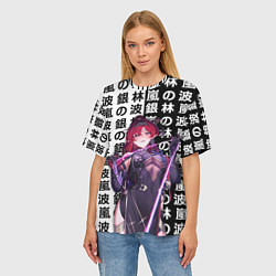 Футболка оверсайз женская Wuthering Waves - Иньлинь, цвет: 3D-принт — фото 2