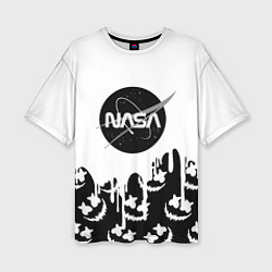 Женская футболка оверсайз Marshmello x Nasa