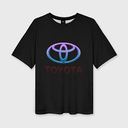 Женская футболка оверсайз Toyota neon steel