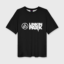 Футболка оверсайз женская Linkin park logo rock music, цвет: 3D-принт