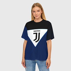 Футболка оверсайз женская Juventus sport geometry color, цвет: 3D-принт — фото 2