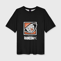 Женская футболка оверсайз Rainbow six logo ubisoft favorite
