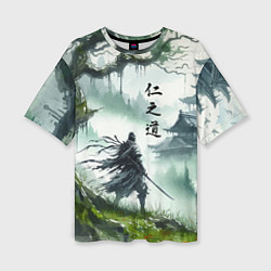 Женская футболка оверсайз Samurai - ghost of Tsushima
