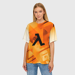 Футболка оверсайз женская Half life rusty steel, цвет: 3D-принт — фото 2