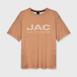 Футболка оверсайз женская Jac motors паттерн охра, цвет: 3D-принт