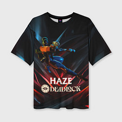 Женская футболка оверсайз Deadlock Haze dark