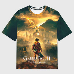Женская футболка оверсайз Герой Greedfall 2 the dying world