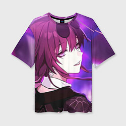 Футболка оверсайз женская Honkai Star Rail Kafka violet light, цвет: 3D-принт