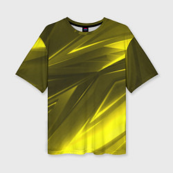 Футболка оверсайз женская Gold stripes abstraction, цвет: 3D-принт