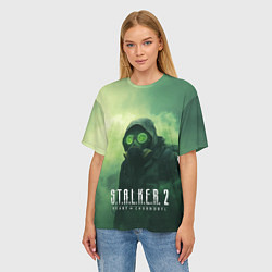 Футболка оверсайз женская Stalker 2 сердце Чернобыля, цвет: 3D-принт — фото 2