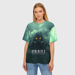 Футболка оверсайз женская Stalker в тумане, цвет: 3D-принт — фото 2