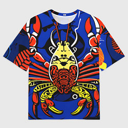 Футболка оверсайз женская Абстракция краб, цвет: 3D-принт