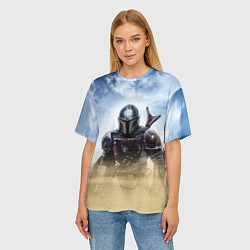 Футболка оверсайз женская Дин Джарин - Мандалорец, цвет: 3D-принт — фото 2
