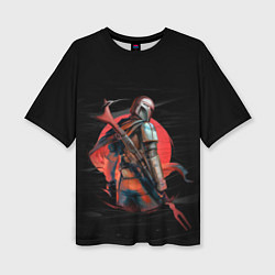 Женская футболка оверсайз Дин Джарин - Мандалорец