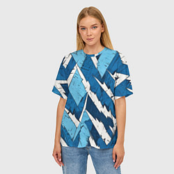 Футболка оверсайз женская Геометрический камуфляж, цвет: 3D-принт — фото 2