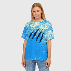 Футболка оверсайз женская Гранж - порезы монстра, цвет: 3D-принт — фото 2