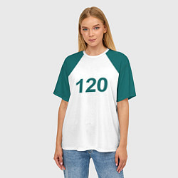 Футболка оверсайз женская Игра в кальмара 120, цвет: 3D-принт — фото 2