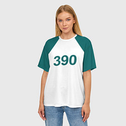 Футболка оверсайз женская Игра в кальмара 390, цвет: 3D-принт — фото 2