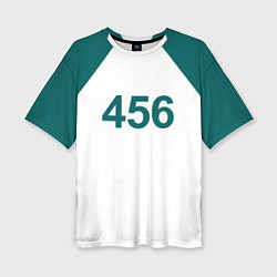 Футболка оверсайз женская Игра в кальмара 456, цвет: 3D-принт