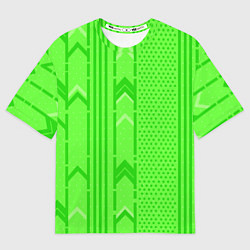 Футболка оверсайз женская Закулисье зелёные обои, цвет: 3D-принт