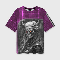 Футболка оверсайз женская Кибернетическая демоница, цвет: 3D-принт