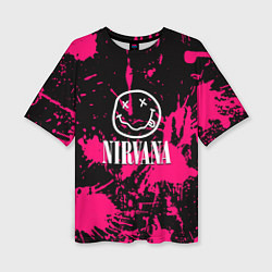 Футболка оверсайз женская Nirvana pink color, цвет: 3D-принт